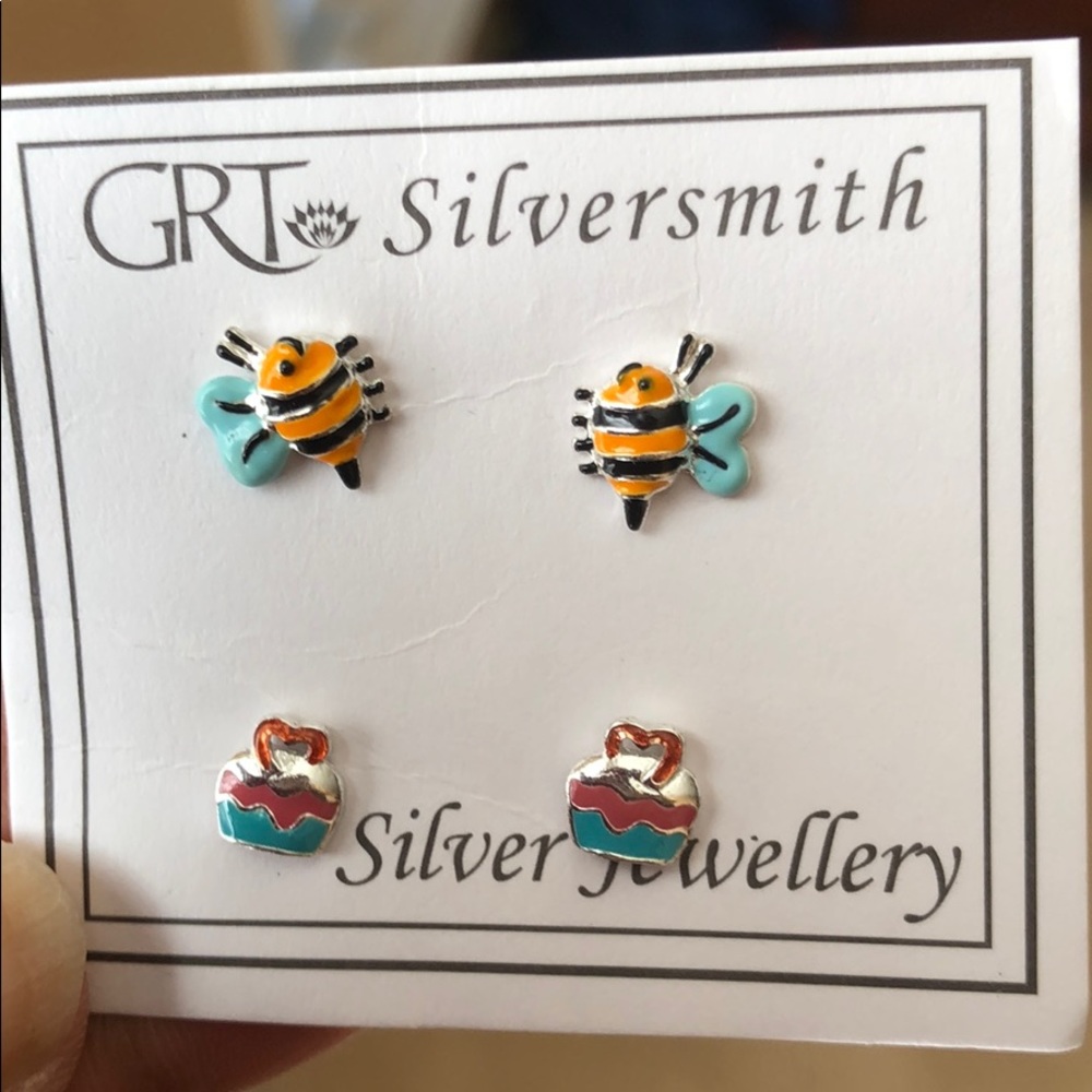 TWO PAIR OF STERLING SILVER EARRINGS